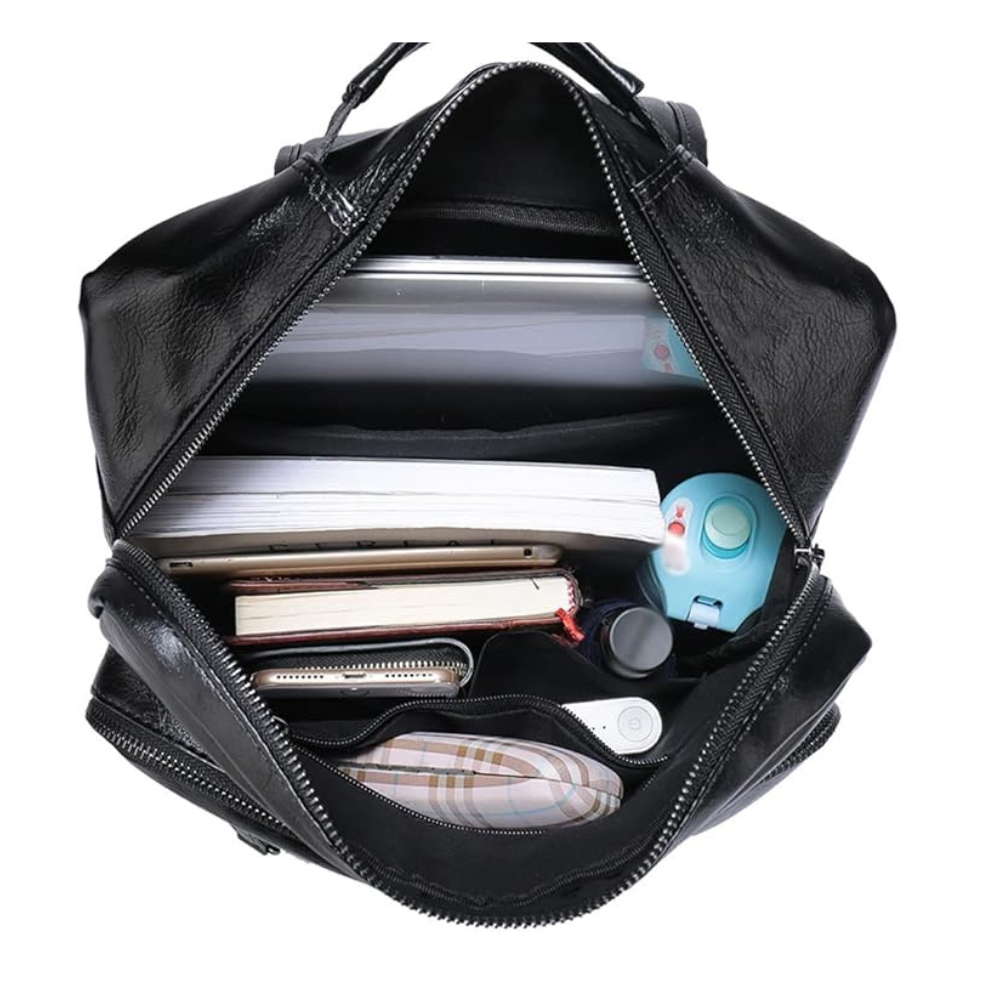 SAC À DOS EN CUIR Polyvalent 15.6 pouces pour Laptop Backpack