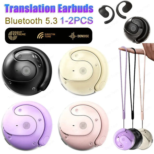 Écouteurs Sans fil Bluetooth 5.3, OWS Suspendu écouteurs, 2024 avec Corde Alibluz