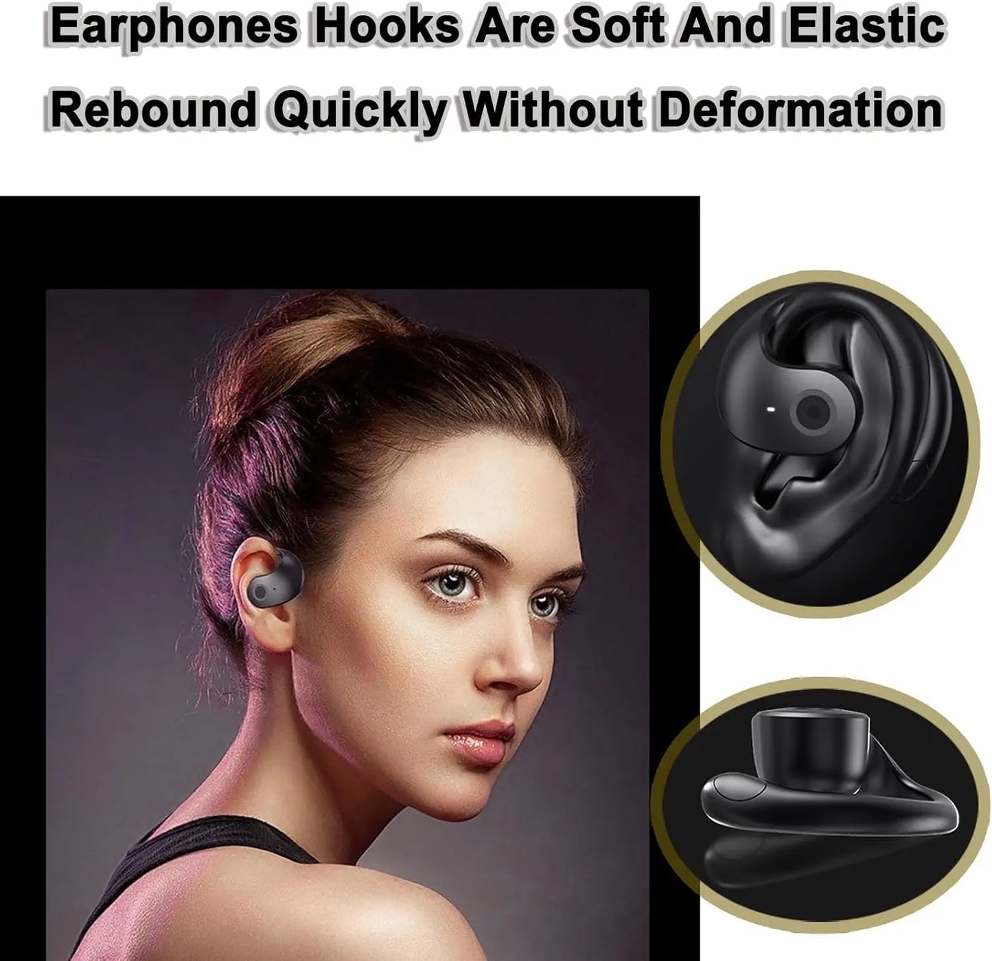 Écouteurs Sans fil Bluetooth 5.3, OWS Suspendu écouteurs, 2024 avec Corde Alibluz