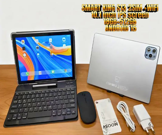 Tablette PC King SMART S13 Ultra écran IPS 2sim Wifi Android15 18Go de RAM 512Go de ROM  PC Alibluz