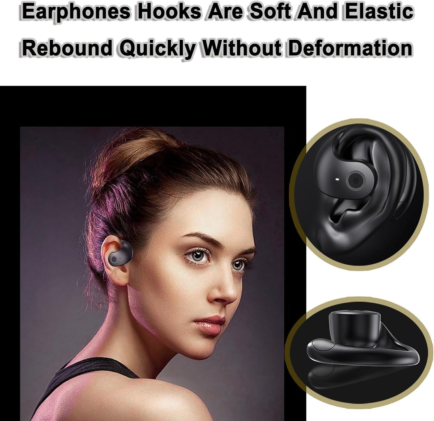 Écouteurs Sans fil Bluetooth 5.3,  OWS Suspendu écouteurs, 2024 avec Corde